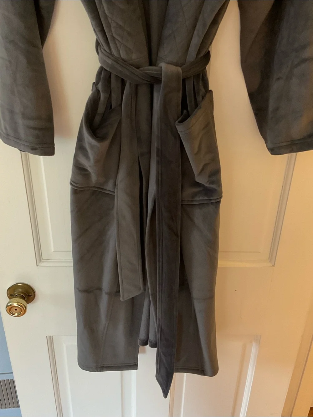 Barefoot Dreams LuxeChic Robe Bathrobe Carbon Gray Unisex Sz 1 Women’s XS/S NWT